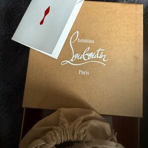 Christian Louboutin Black Belt with Gold Buckle